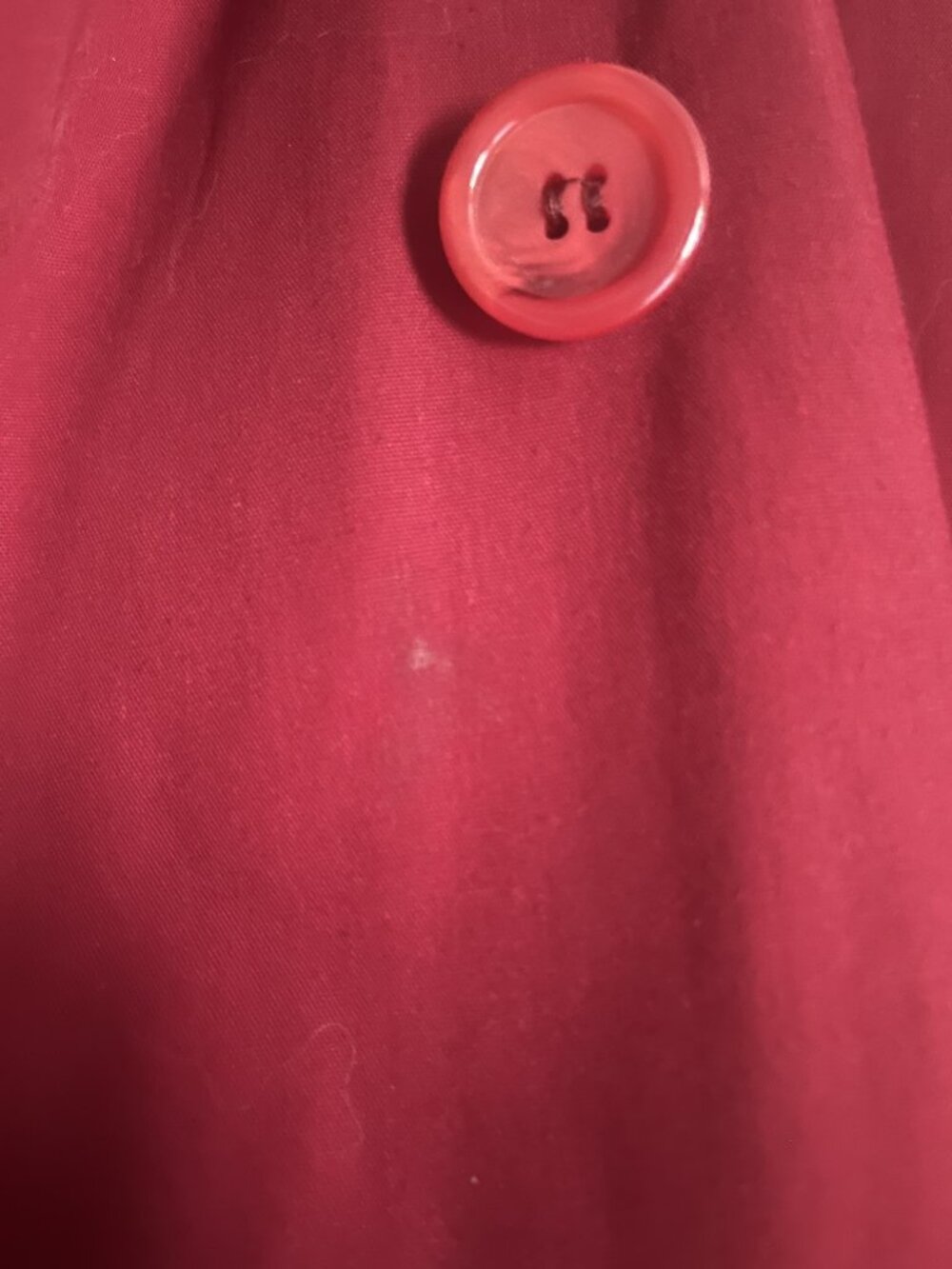Vintage Burgundy Trench Coat - Picture 6 of 8